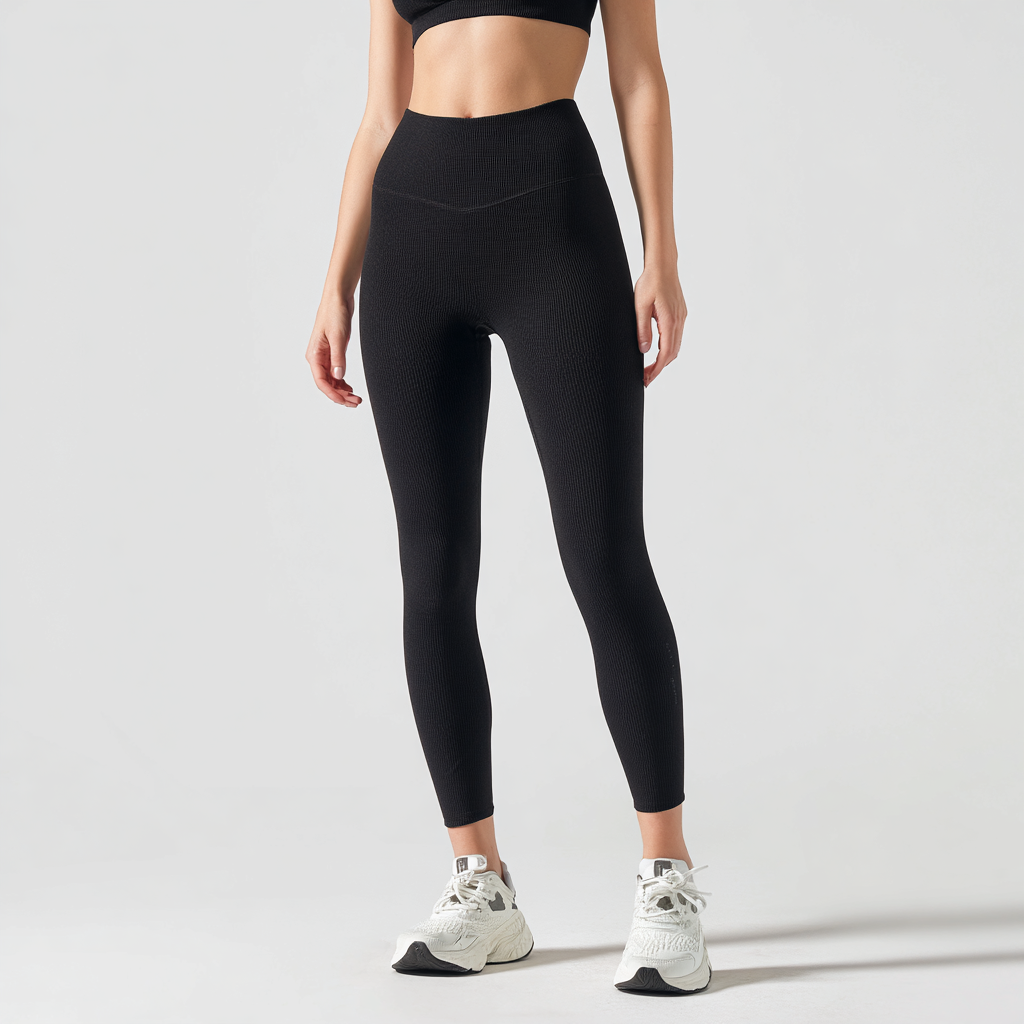 Leggings Senza Cuciture a Coste Cloudfit Comfort a Vita Alta