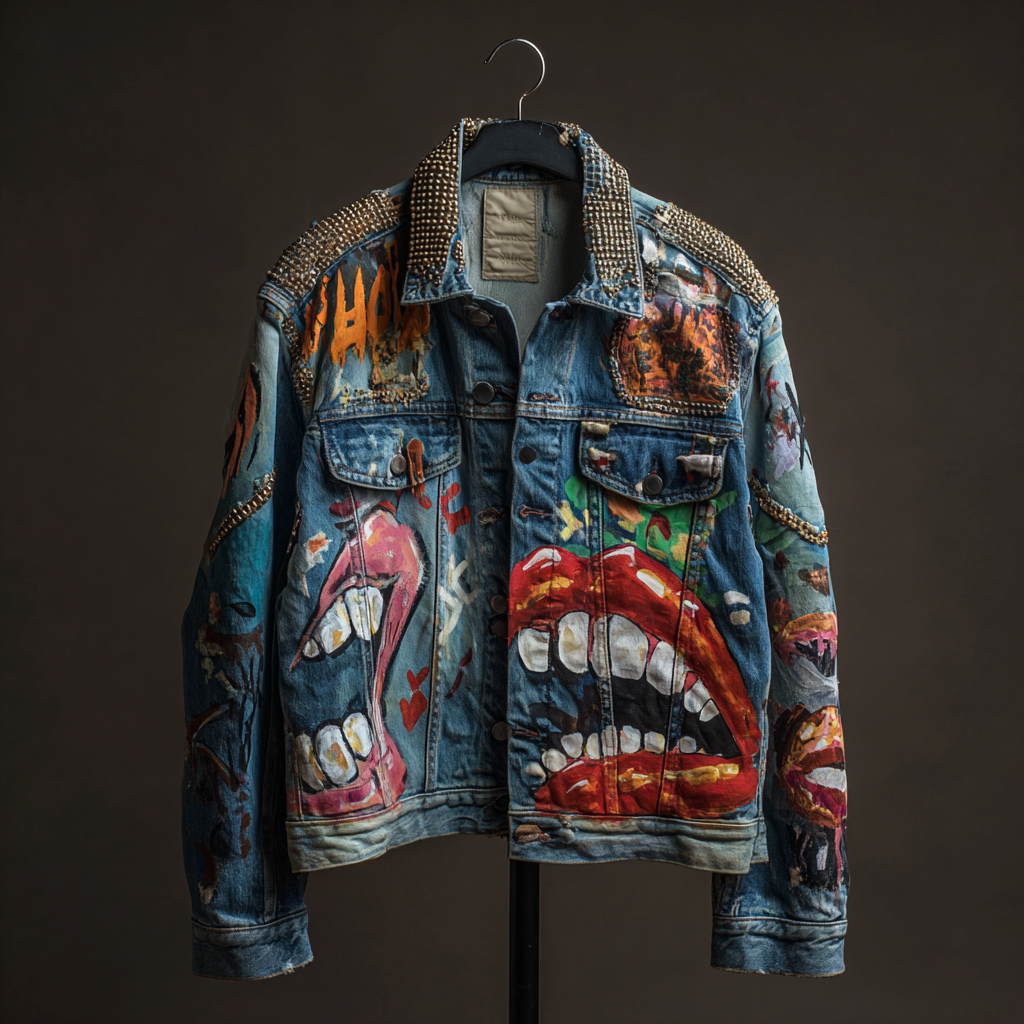 Giacca in Denim Dipinta a Mano Personalizzata - Edizione limitata