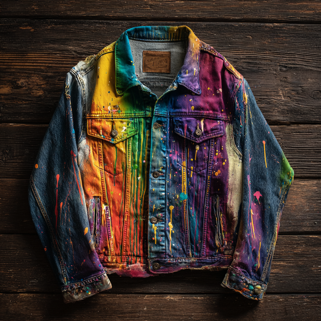 Giacca in Denim Dipinta a Mano Personalizzata - Edizione limitata