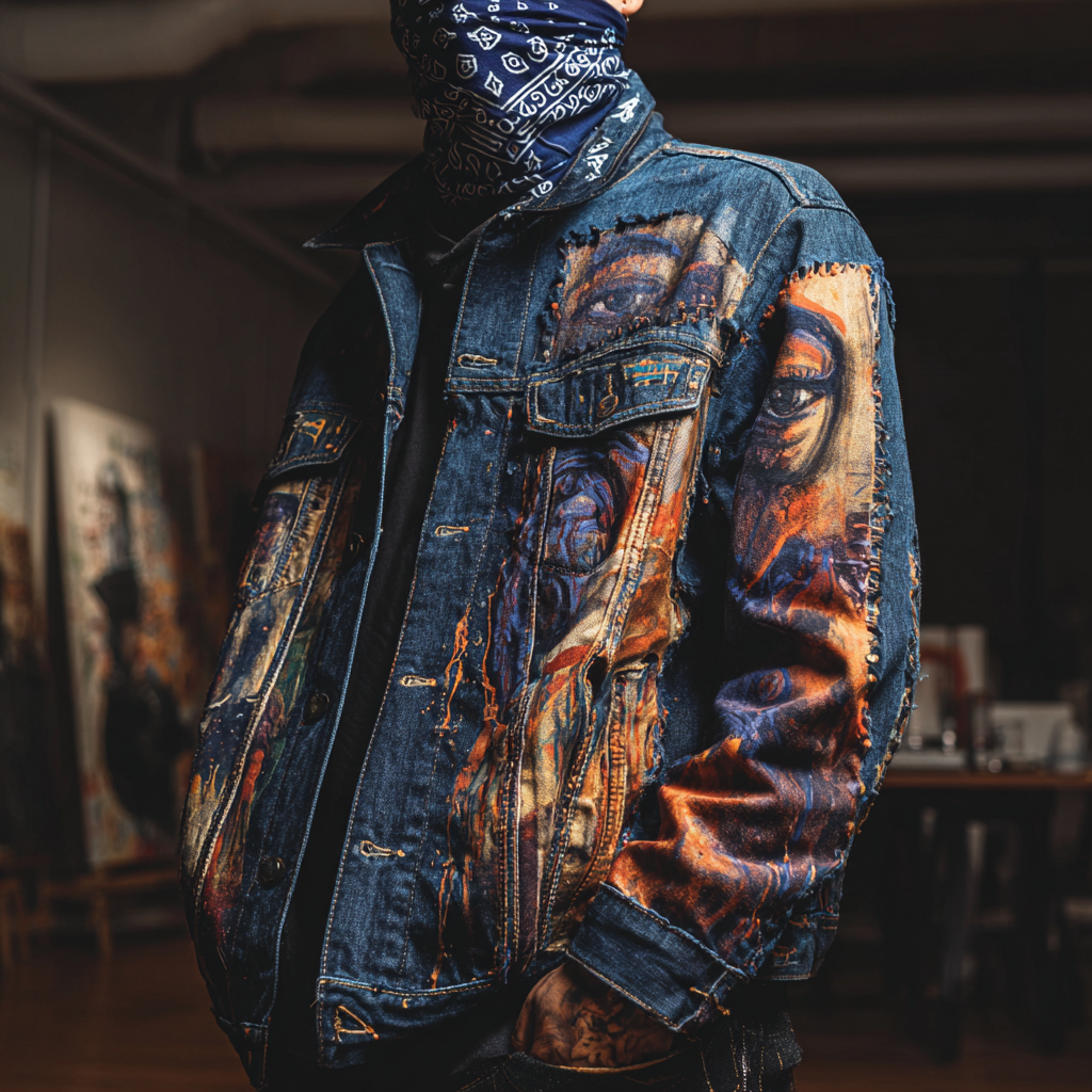 Giacca in Denim Dipinta a Mano Personalizzata - Edizione limitata