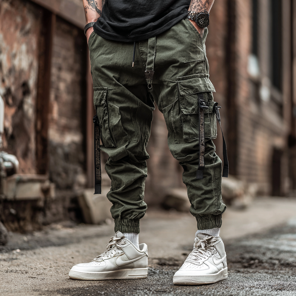 Pantaloni cargo unisex da jogging: utilità urbana, comfort quotidiano
